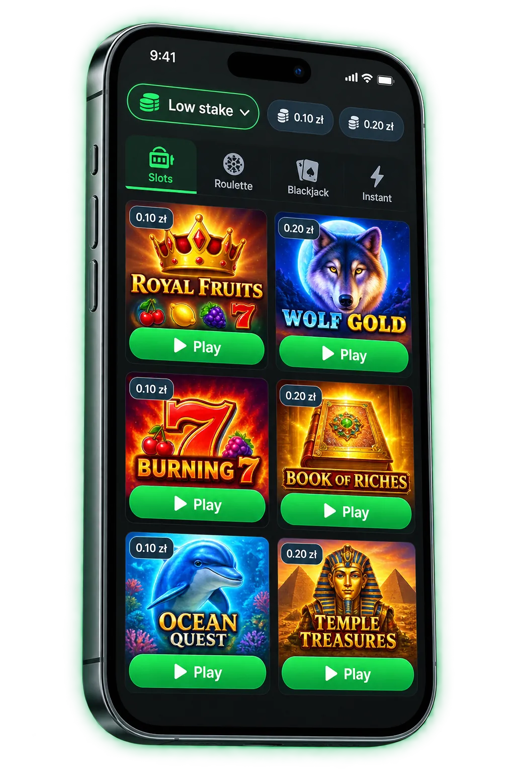 Article low stake games card